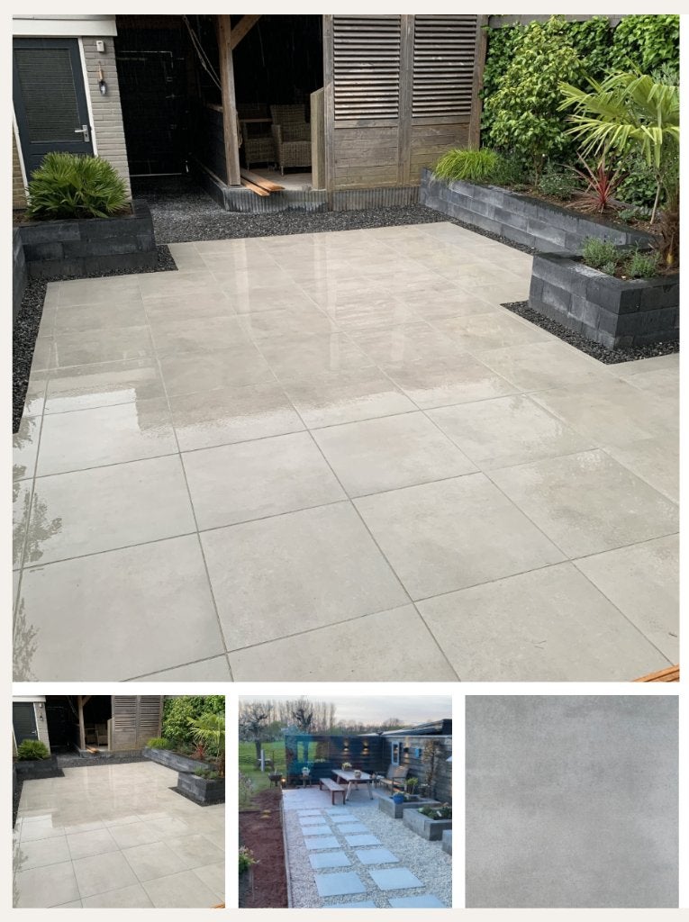 Keramische tuintegels Grey (60x60x3) 8 stuks (2,88m2), Tuin en Terras, Tegels en Klinkers, Ophalen, Nieuw, Keramiek, Terrastegels