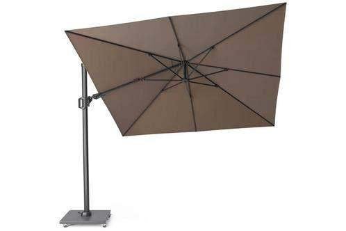 Nieuwe grote taupe zweefparasol 360 graden draaien circa 3m, Tuin en Terras, Ophalen, Kantelbaar, Nieuw, Zweefparasol