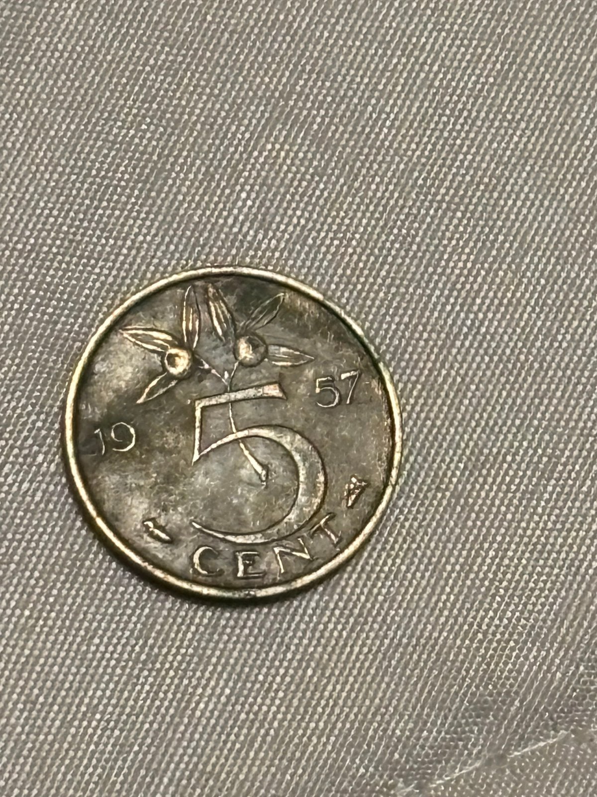 Bijzondere Nederlandse 5 cent munt 1957 – Beatrix, Ophalen of Verzenden