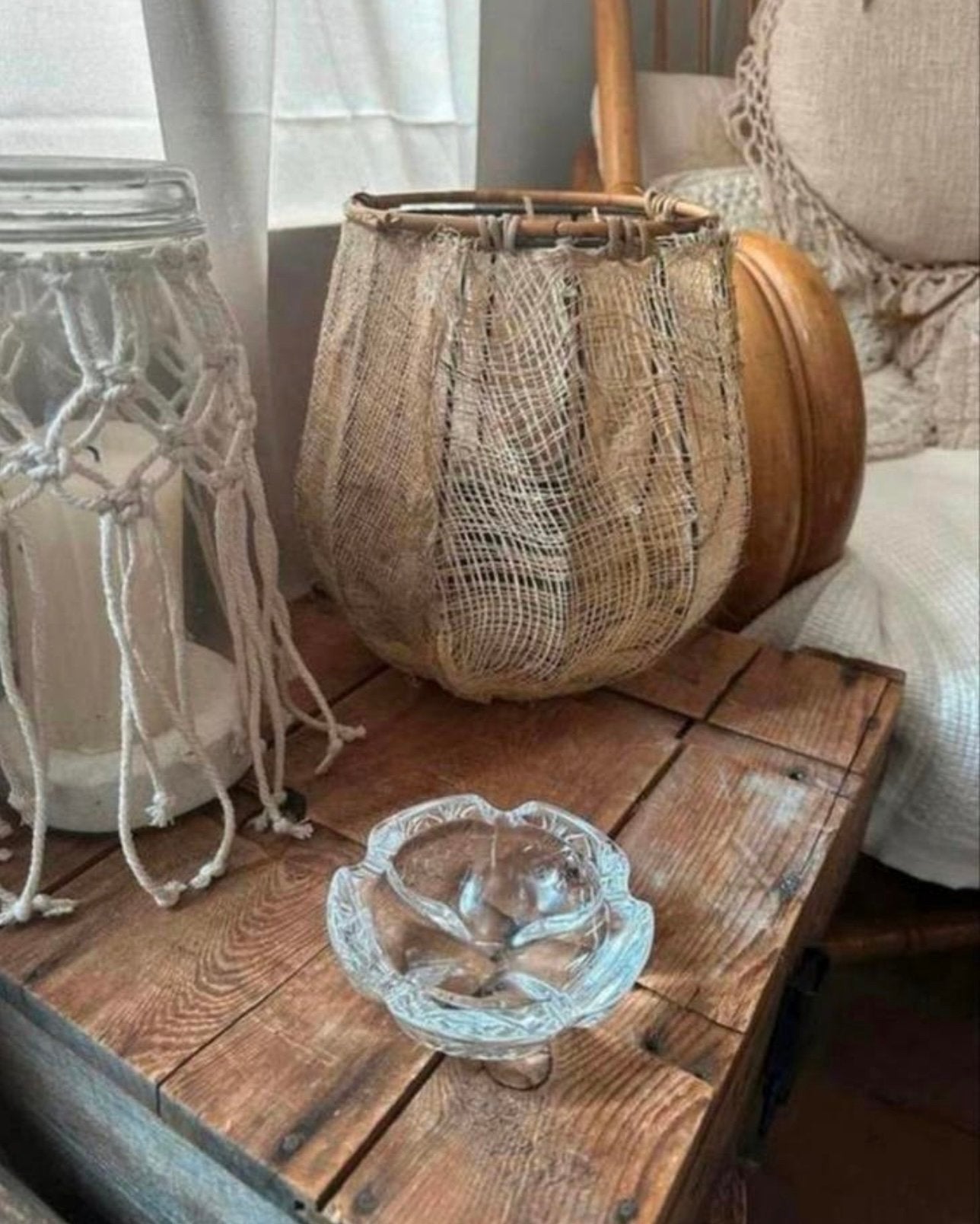 Vintage authentieke bloemen asbak van rvr glas kristal, Verzamelen, Ophalen of Verzenden, Zo goed als nieuw
