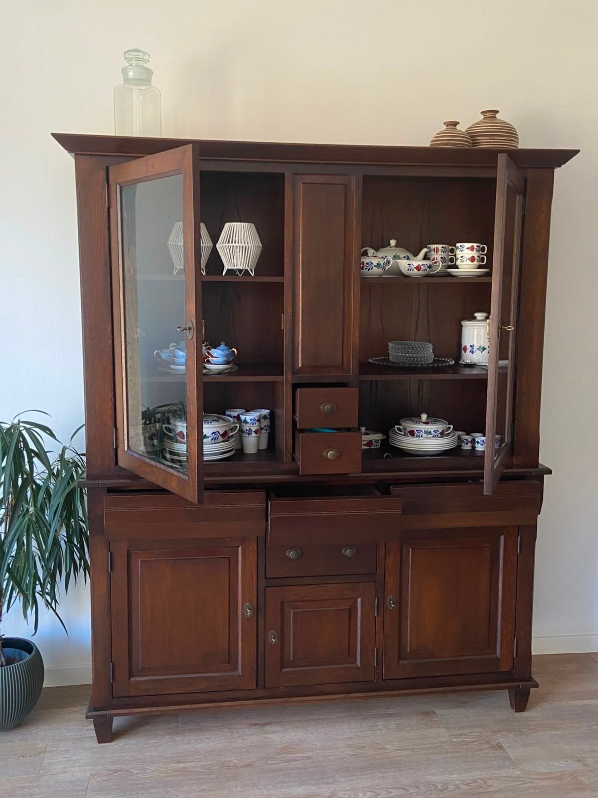 kast, Huis en Inrichting, Kasten | Buffetkasten, Ophalen, Gebruikt, 200 cm of meer, Glas