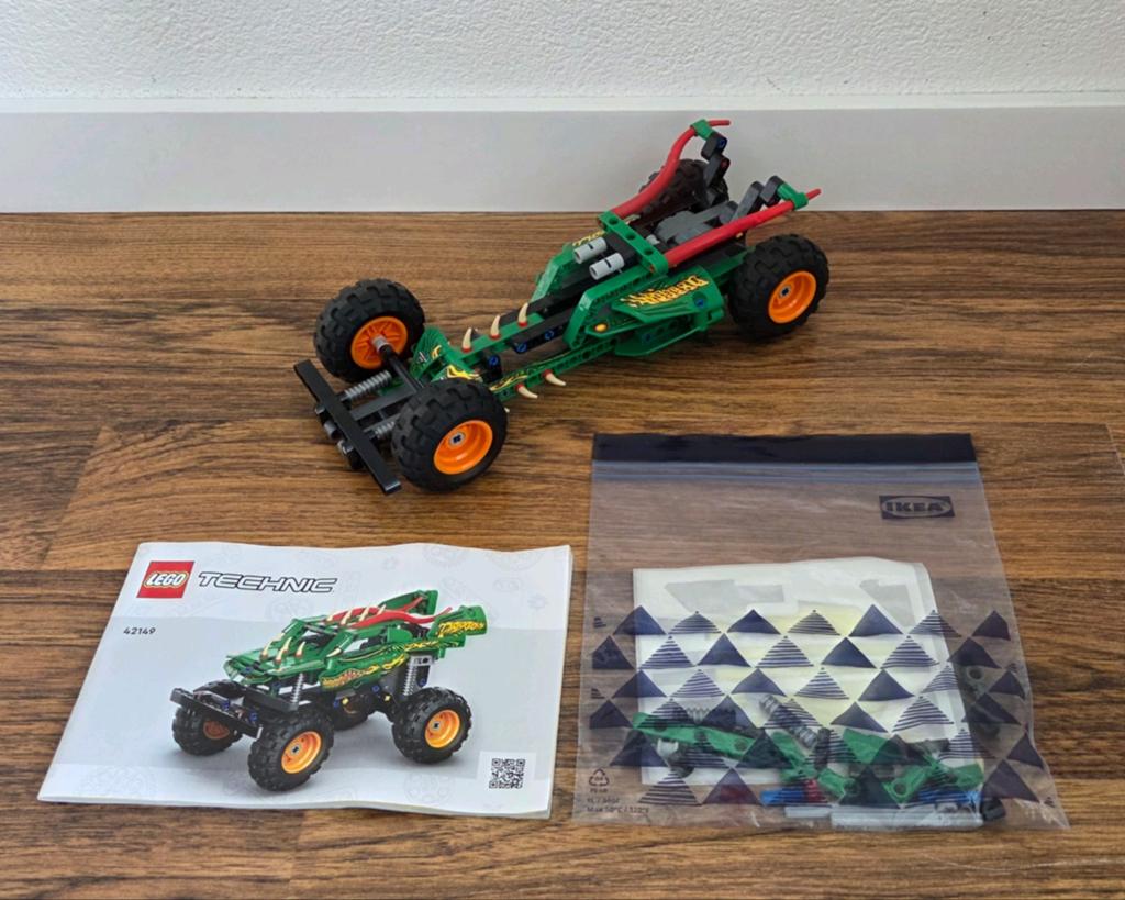Lego Technic Monsterjam Dragon 42149, Lego, Ophalen of Verzenden, Zo goed als nieuw, Complete set