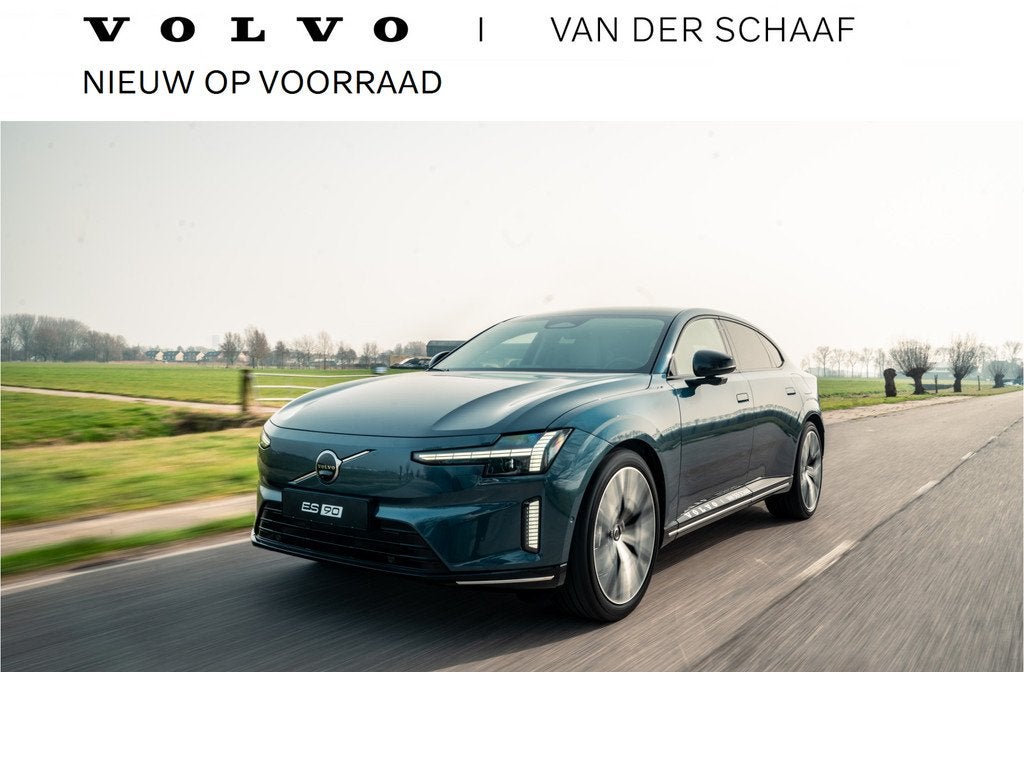 Volvo ES90 Extended Range Ultra / Direct Leverbaar / Luchtve, Auto's, Volvo, Automaat, Achterwielaandrijving, Beige, Blauw
