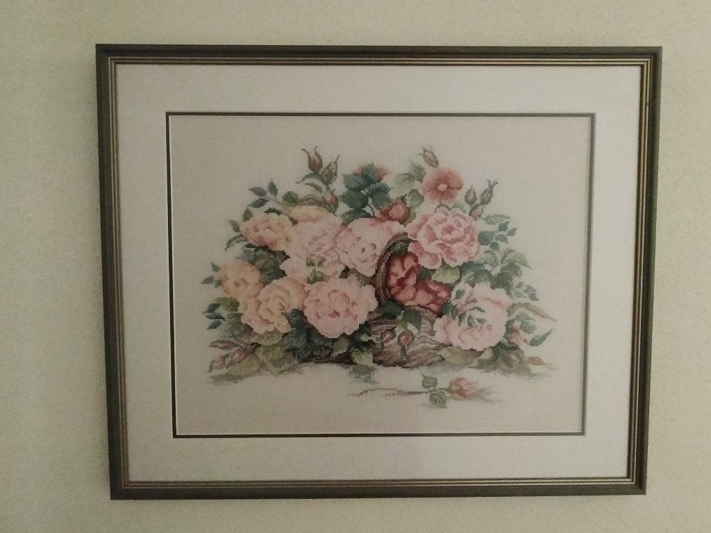 Geborduurd schilderij, Overige stijlen, Origineel werk, Doek, Overige technieken