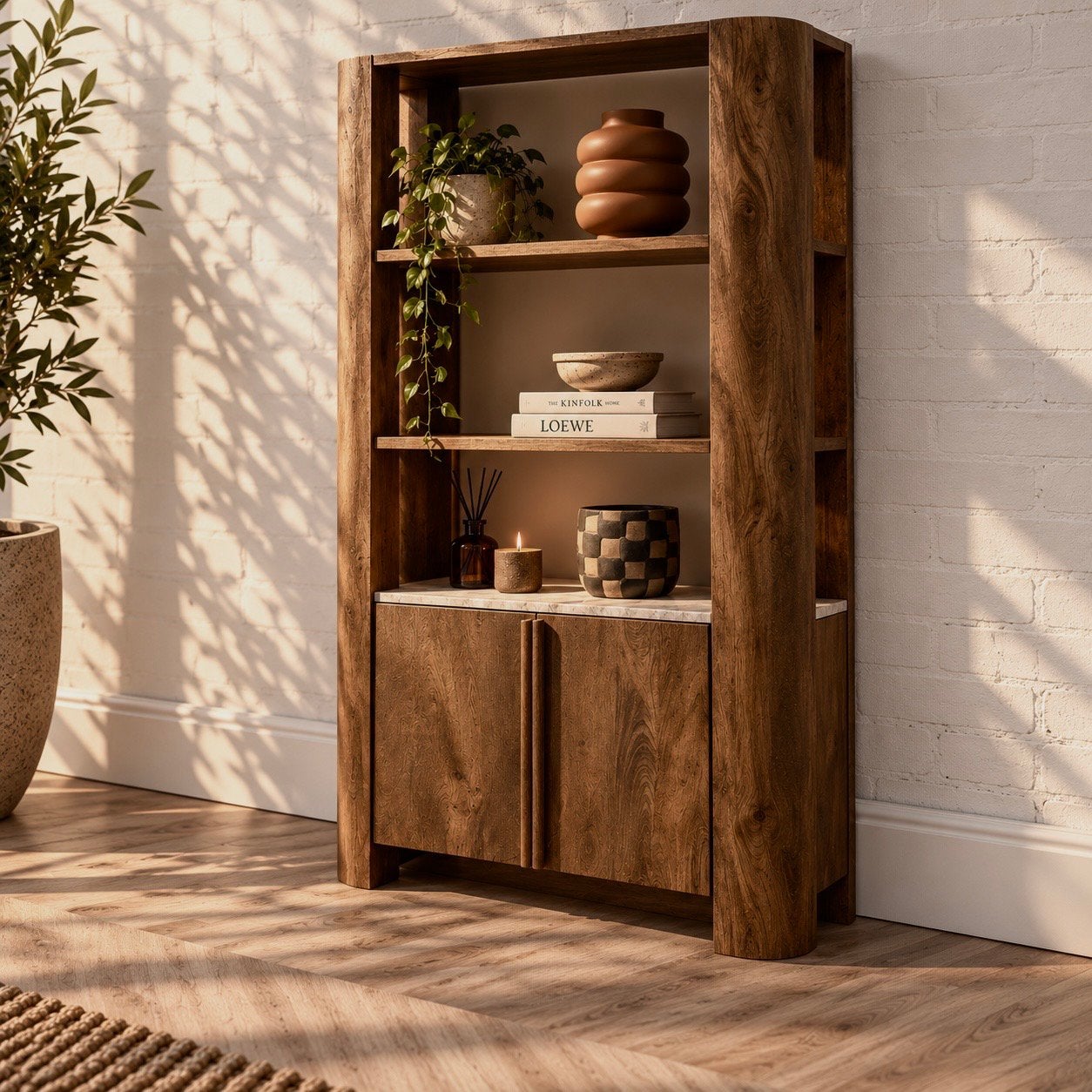 Magazijn Leegverkoop | Kast Japandi Stijl | Travertin, Huis en Inrichting, Japandi, Met deur(en), 100 tot 150 cm, Nieuw