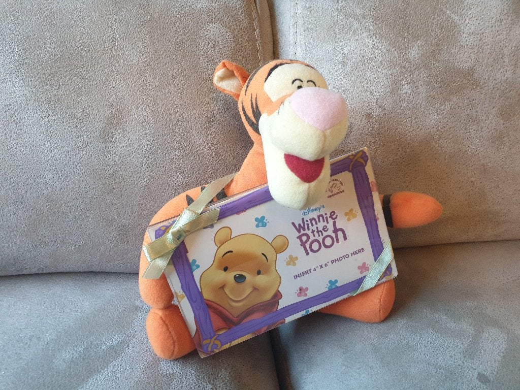 Knuffel - Teigetje Tigger fotolijst (Winnie the Pooh Disney5, Ophalen of Verzenden, Zo goed als nieuw, Beer, Disney