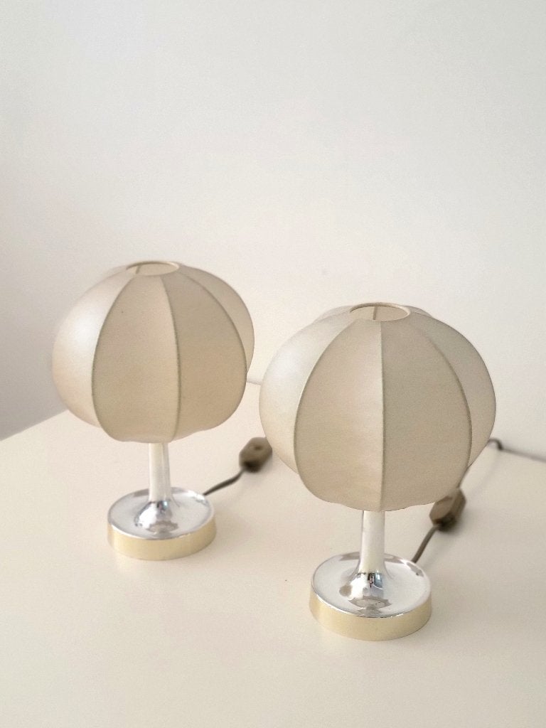 Set van 2 Goldkant Cocoon tafellampen, Huis en Inrichting, Overige typen, Overige merken, 32 cm, Meerkleurig