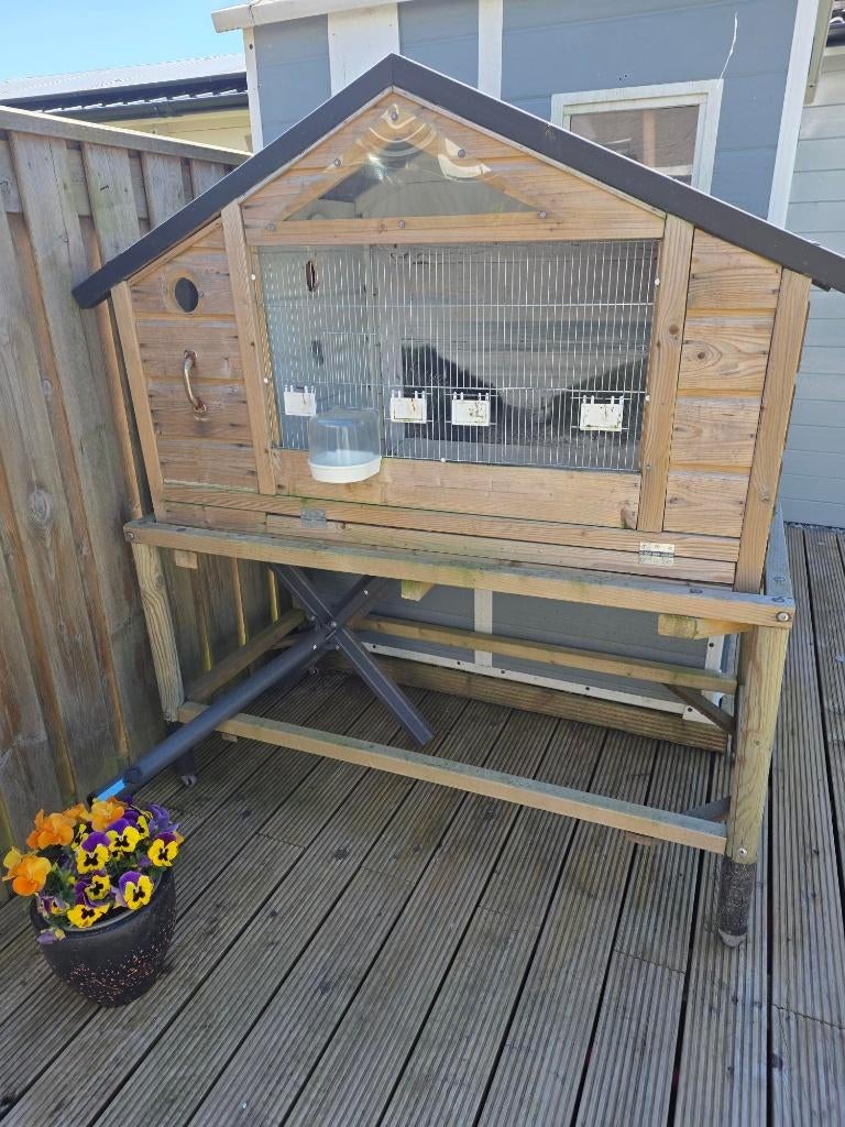 Vogelhuis/hok, Dieren en Toebehoren, Vogels | Hokken en Kooien, Ophalen, Gebruikt, Hout, Vogelkooi