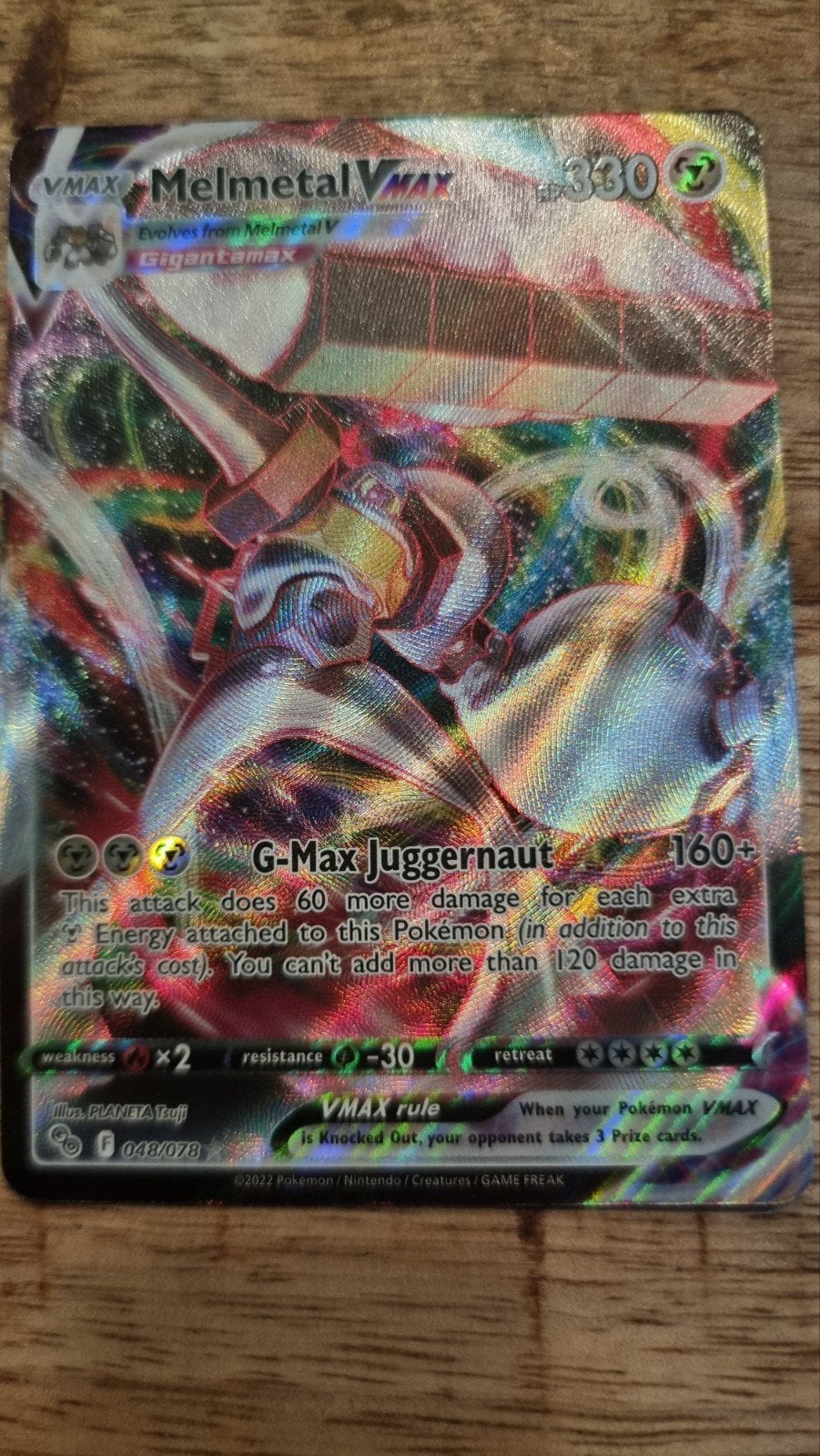 Pokémon Melmetal VMAX 048/078 Gigantamax Foil Kaart, Verzenden, Zo goed als nieuw, Foil
