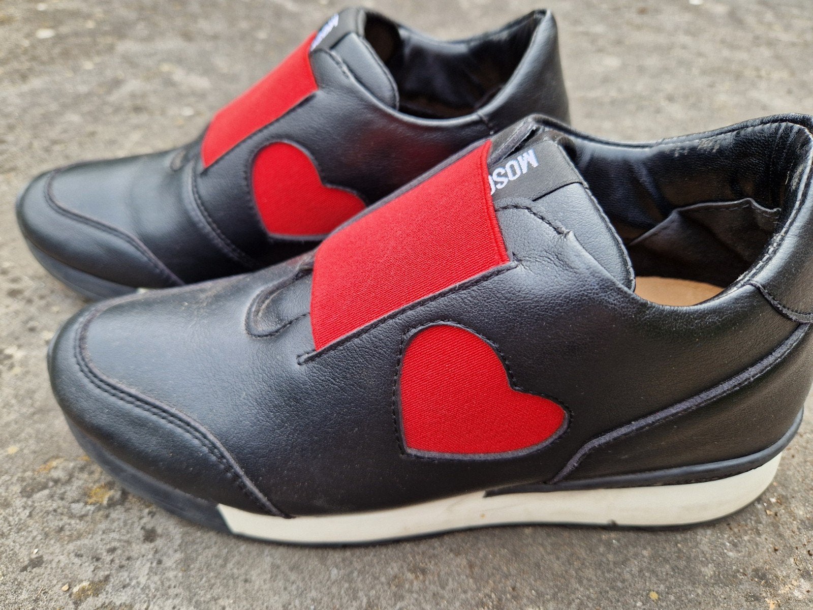 Love Moschino sneakers - zwart/rood - vegan - maat 37, Love Moschino, Zwart, Ophalen of Verzenden, Sneakers of Gympen