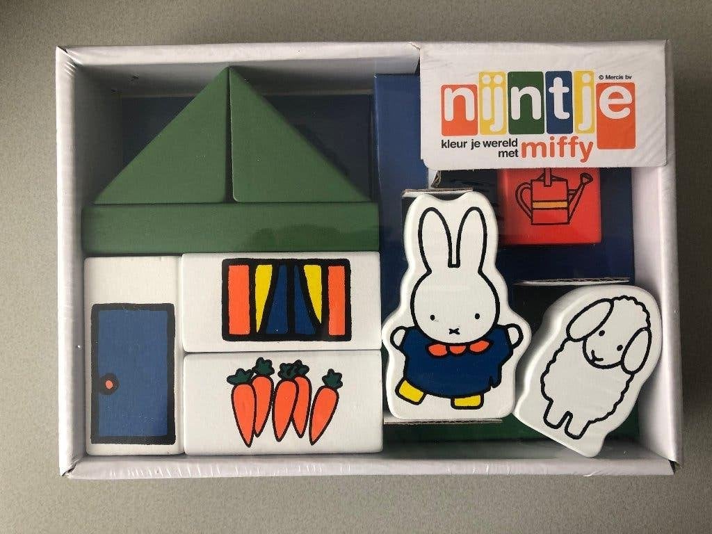 9 houten blokken Nijntje, Kinderen en Baby's, Ophalen of Verzenden, Nieuw