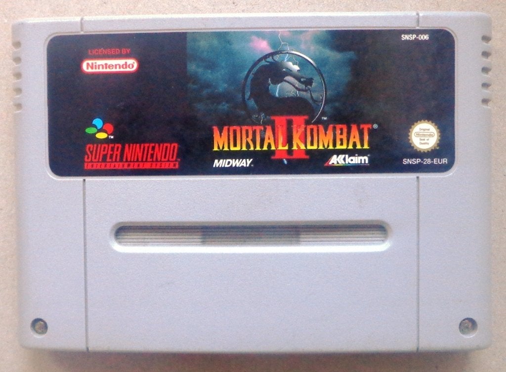 Mortal Kombat 2 voor de Europese Super Nintendo, Gebruikt, Vechten, 1 speler, Ophalen of Verzenden