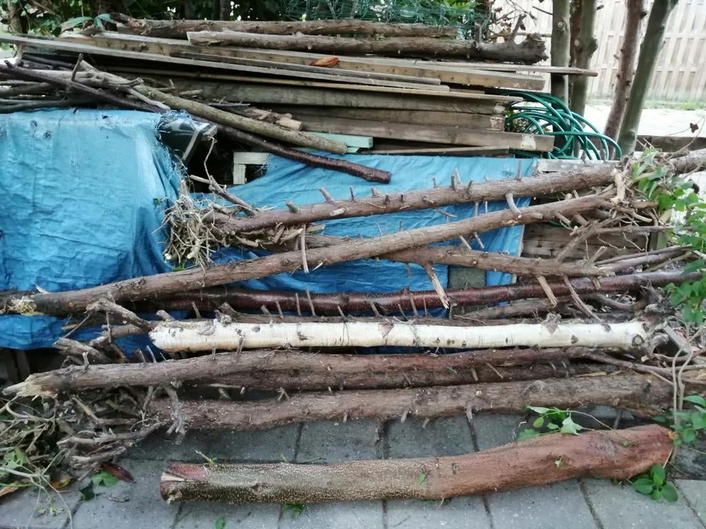 Gratis haardhout, brandhout af te halen., Tuin en Terras, 6 m³ of meer, Ophalen of Verzenden