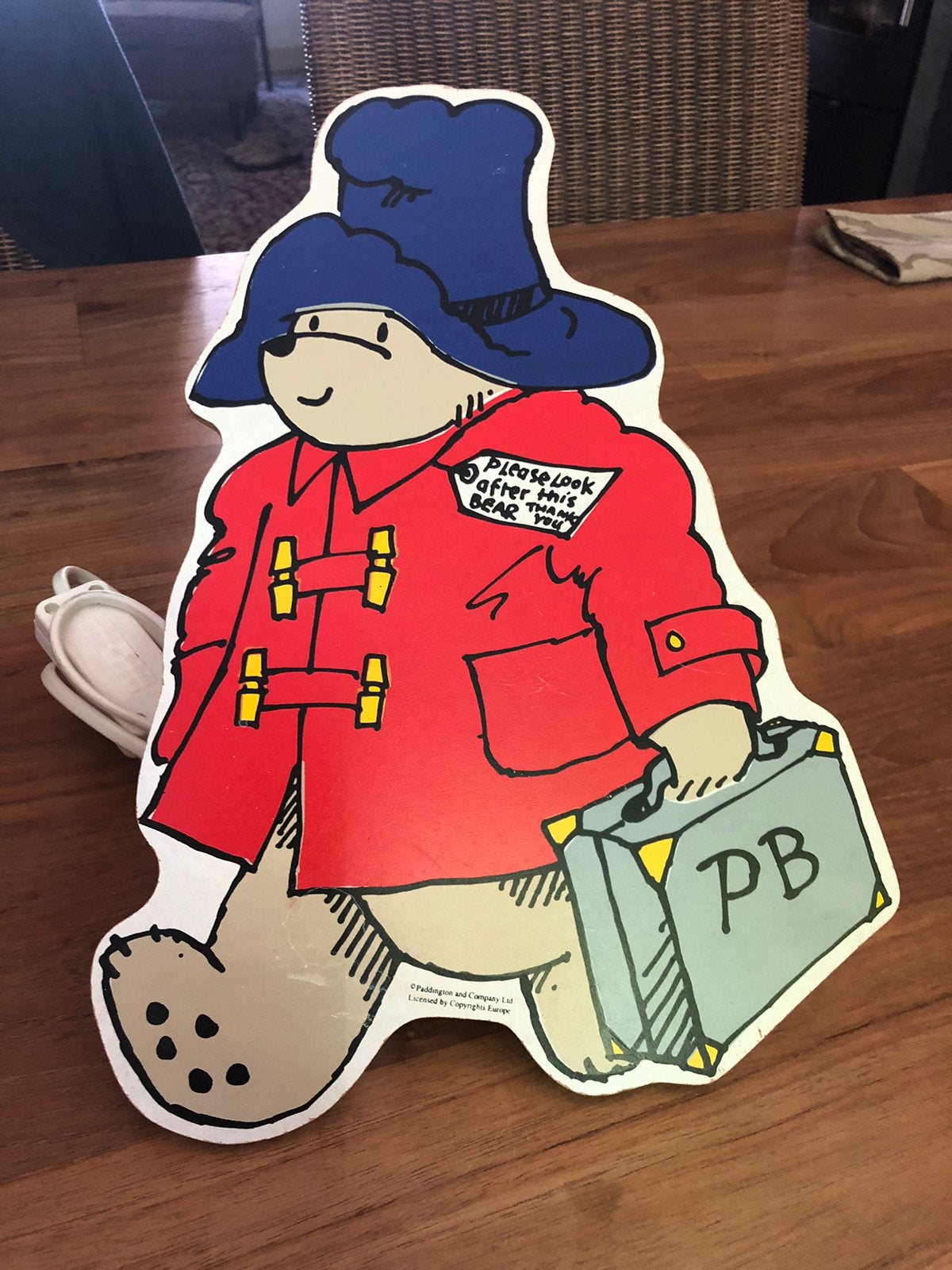 Wandlamp paddington vintage, Ophalen of Verzenden, Zo goed als nieuw, Wanddecoratie