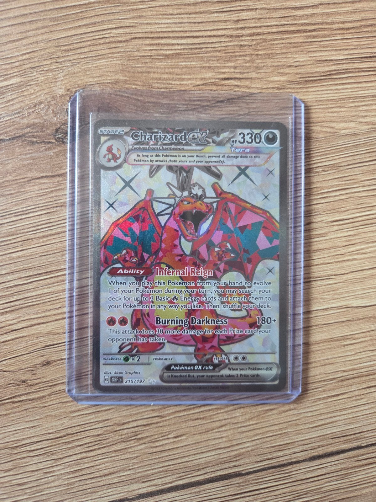 charizard ex OBF 215, Ophalen, Zo goed als nieuw, Losse kaart