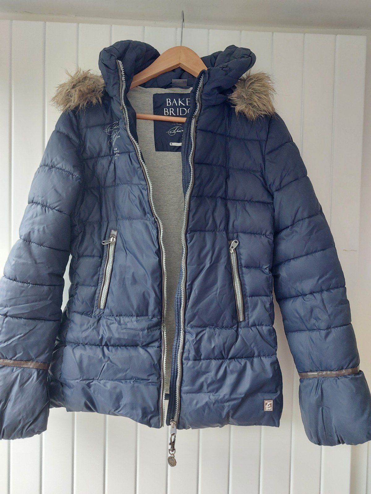 Baker Bridge winterjas met bontkraag, Baker Bridge, Blauw, Ophalen of Verzenden, Maat 36 (S)