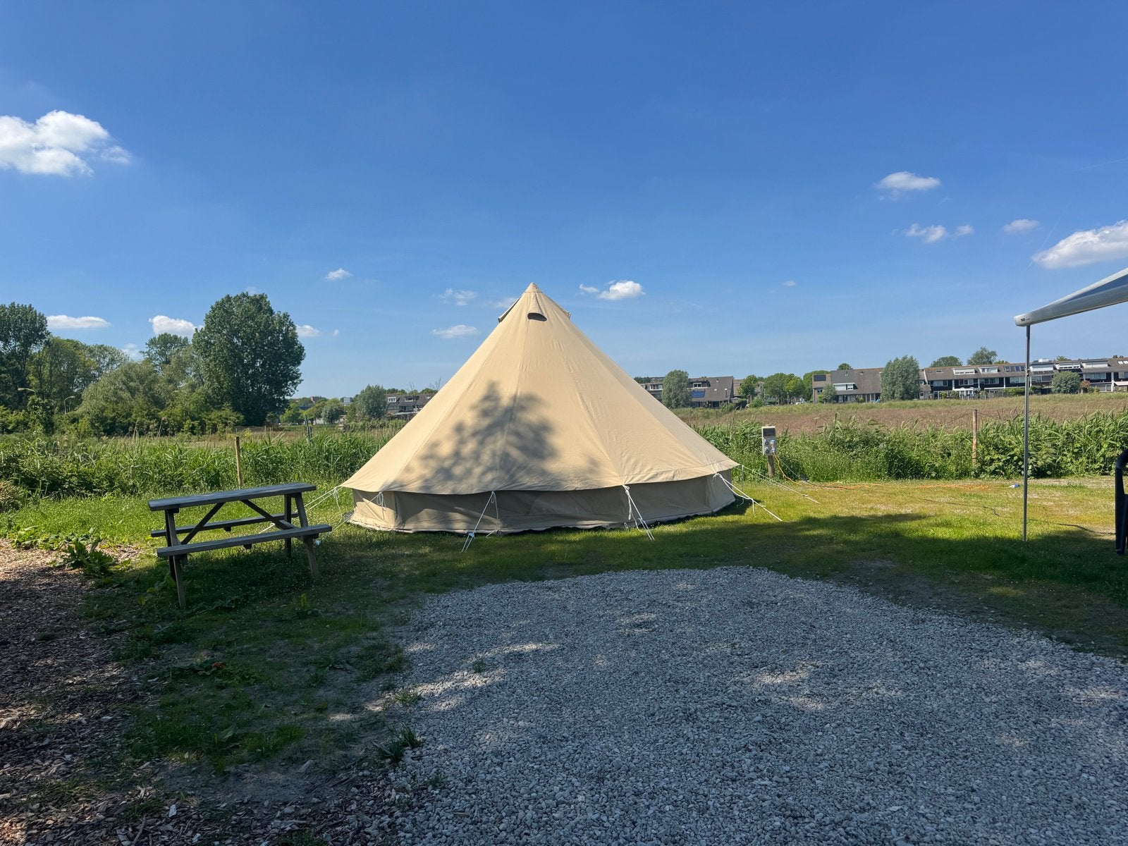 Bell tent 5m (nieuw) incl. bedden en matrassen, Caravans en Kamperen, Ophalen, Nieuw, Tot en met 5