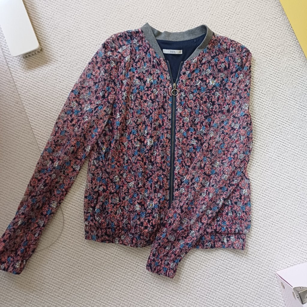 Mooi jasje Esprit maat XS bomber - print, Kleding | Dames, Jasjes, Kostuums en Pakken, Blauw, Ophalen of Verzenden, Zo goed als nieuw