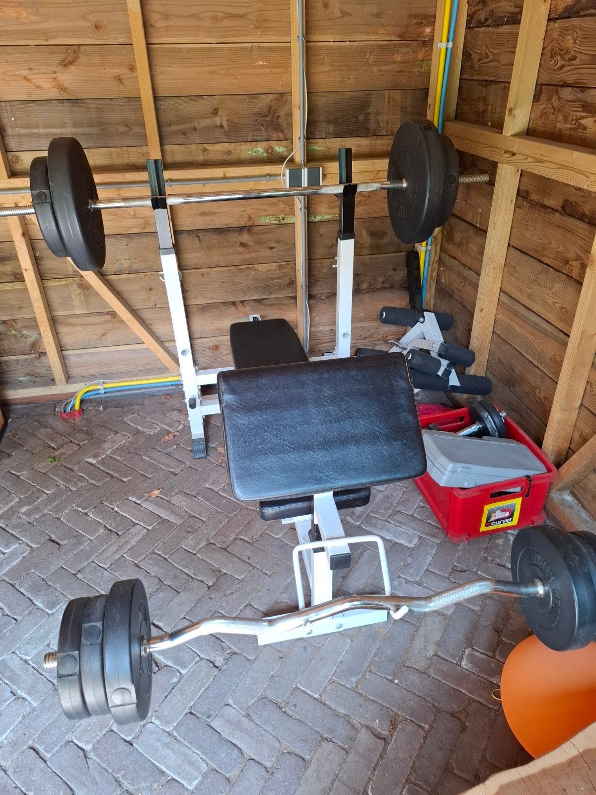 Uitgebreide Halterset met Gewichten en Dumbbells, Sport en Fitness, Fitnessmaterialen, Ophalen of Verzenden, Zo goed als nieuw