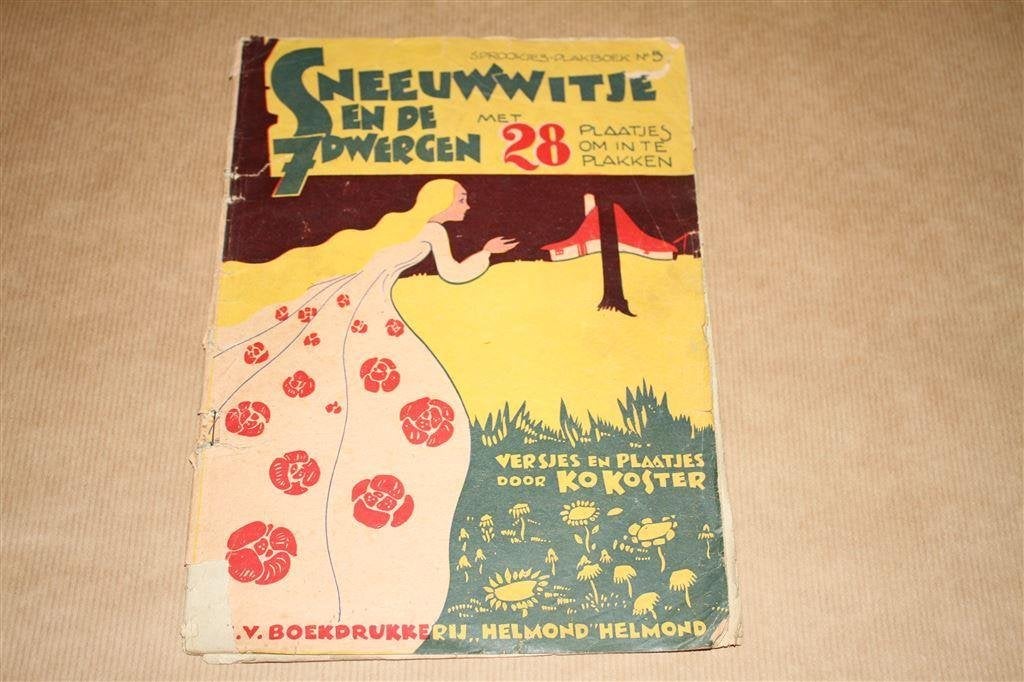 Sprookjes-plakboek - Sneeuwwitje - Ko Koster 1950 !!, Boeken, Ophalen of Verzenden, Gelezen