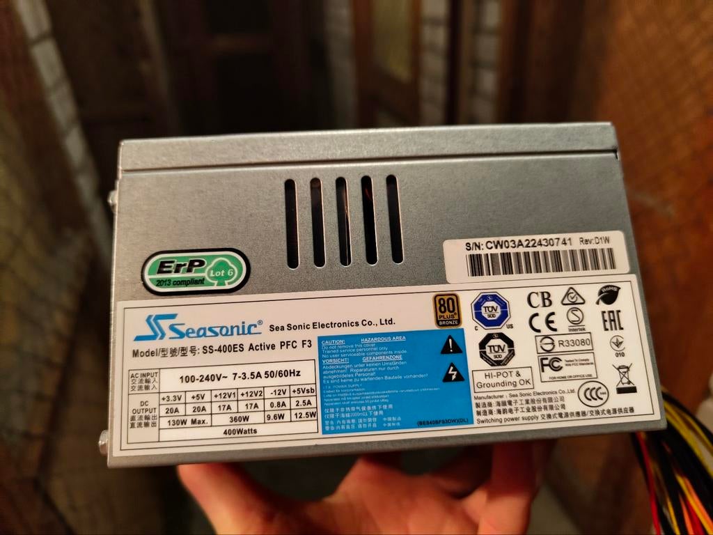 Seasonic 400W PC Voeding 80plus bronze, Computers en Software, Interne voedingen, Ophalen of Verzenden