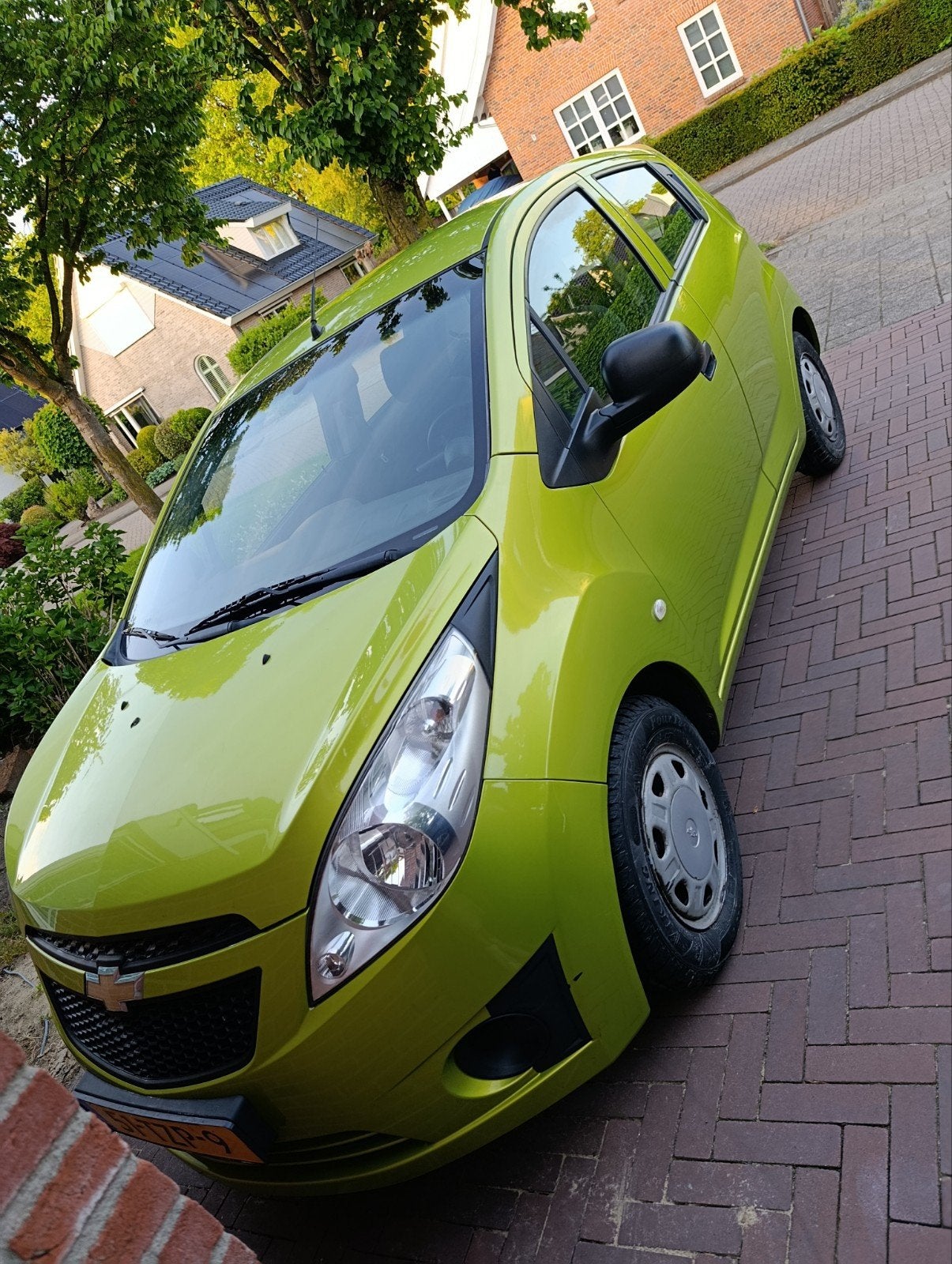 Chevrolet Spark 1.0 Bifuel 2012 Groen, Auto's, Chevrolet, 65 pk, 37 €/maand, Euro 6, Airbags