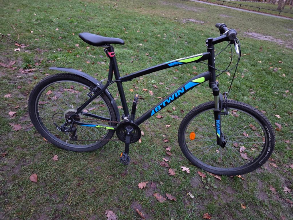B twin rockrider herenfiets, Fietsen en Brommers, Fietsen | Mountainbikes en ATB, Ophalen of Verzenden, Gebruikt, Overige merken