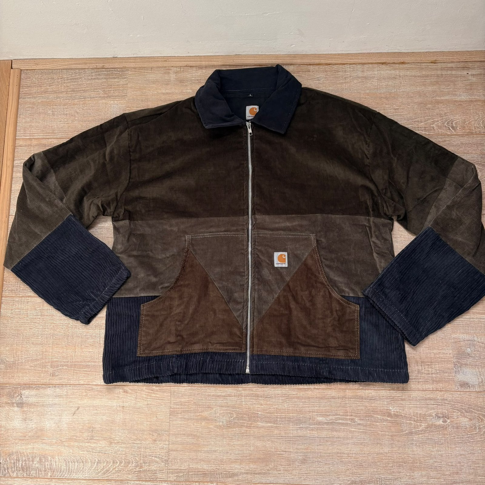 Carhartt Reworked Patchwork Jacket Unisex L Vintage Workwear, Kleding | Heren, Ophalen of Verzenden, Zo goed als nieuw, Maat 52/54 (L)
