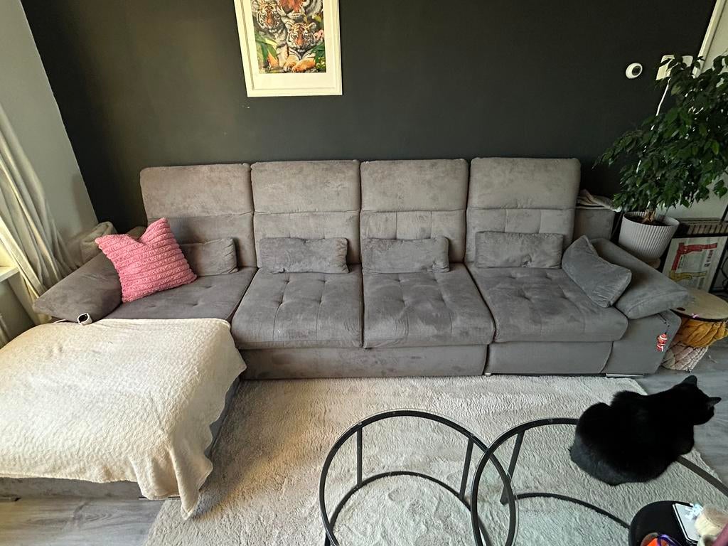 Lounge/ Slaapbank, Ophalen, Gebruikt, Stof, Lounge bank