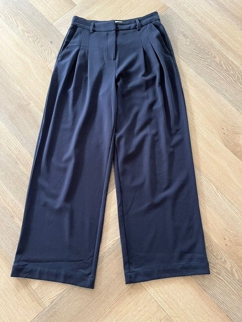 wijde donkerblauwe broek van Msch Copenhagen maat L, Msch Copenhagen, Blauw, Maat 42/44 (L), Ophalen of Verzenden