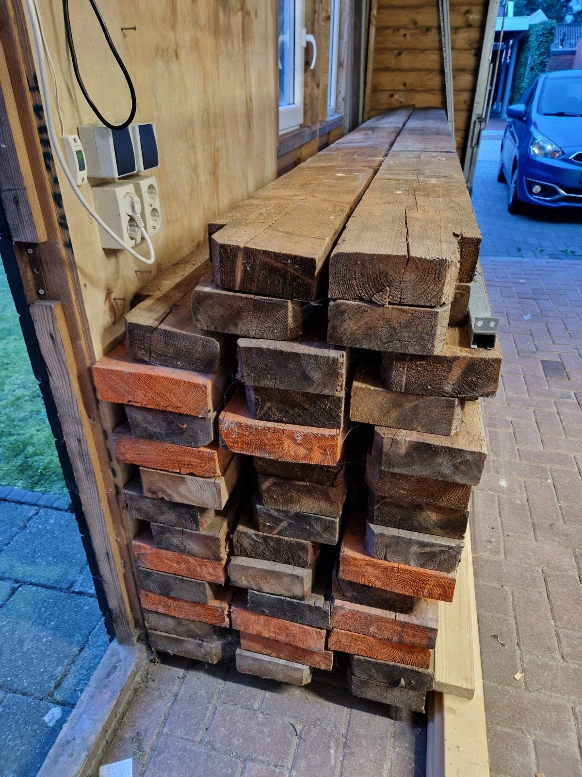 Mooie gebruikte balken 36 stuks 22x7,5, Doe-het-zelf en Verbouw, Ophalen, Gebruikt, Balk, Vuren