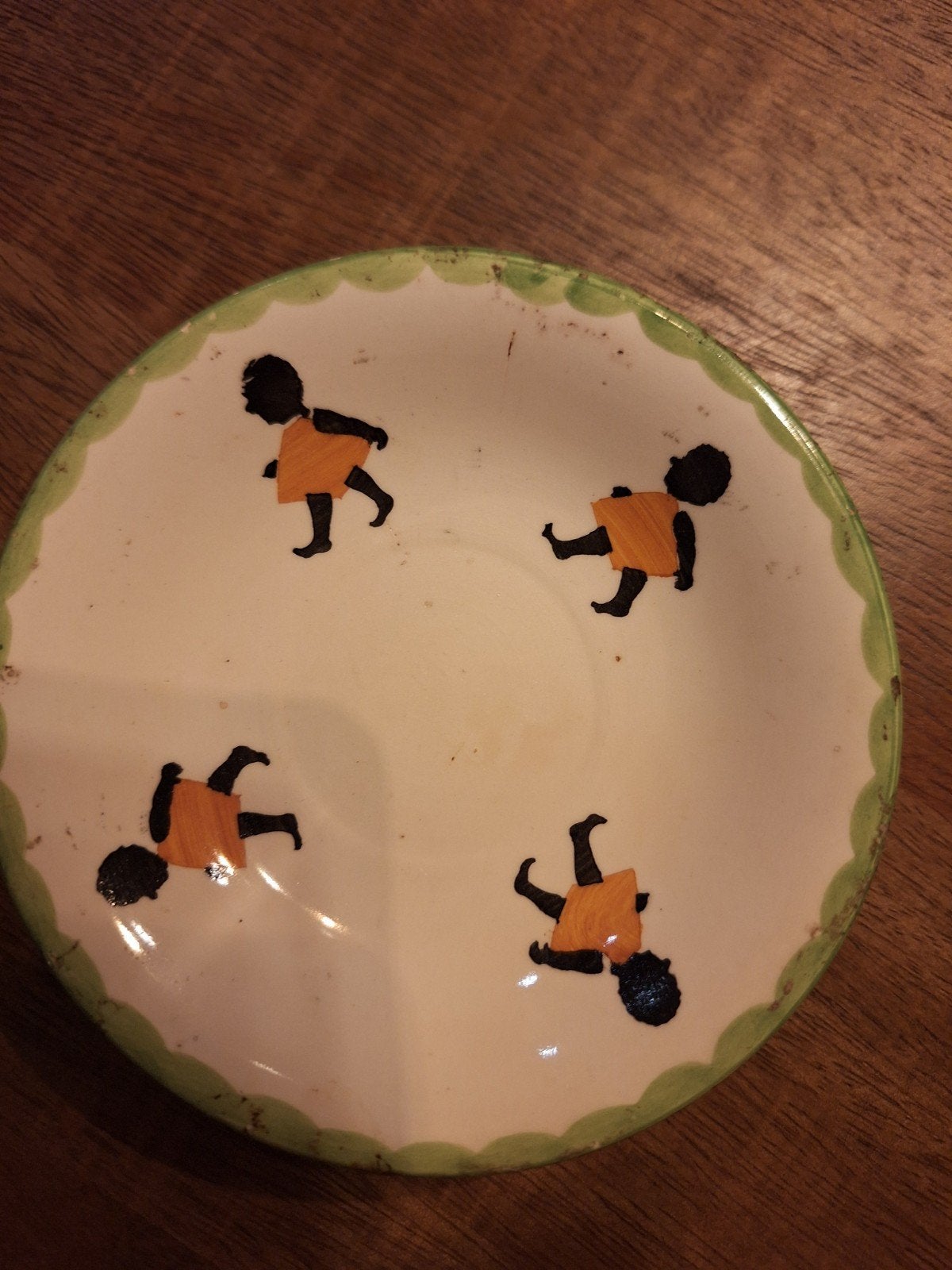 Vintage Schramberg Negerlein bordje met kinderfiguren, Ophalen of Verzenden