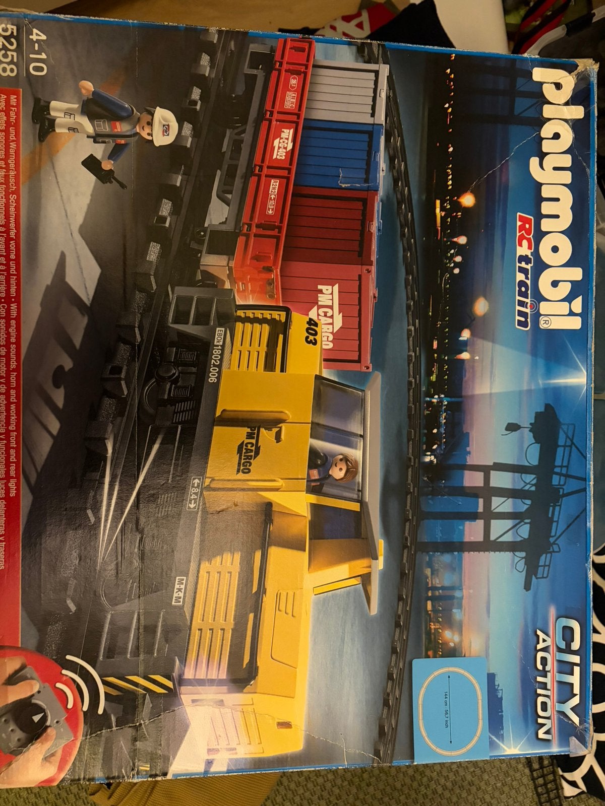 Playmobil RC Trein met extra rails en overweg 5258, Gelijkstroom of Wisselstroom, Ophalen, Overige merken, Gebruikt