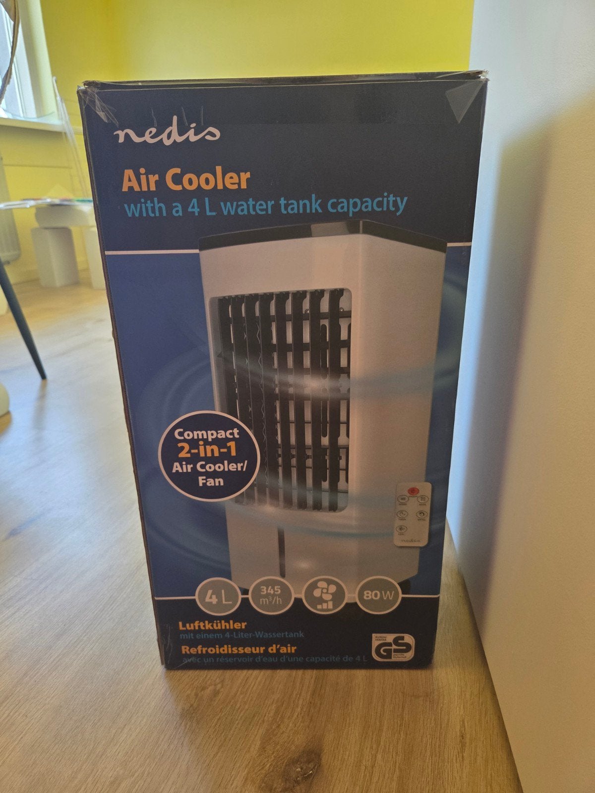 Nedis Compacte 2-in-1 Air Cooler & Ventilator NIEUW, Witgoed en Apparatuur, Airco's, Ophalen, Tafel- of Grondventilator, Minder dan 60 m³