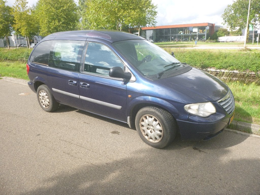 Chrysler Voyager 2.8 CRD HR AUT 2008, Auto's, Bestelauto's, 4 cilinders, Blauw, Diesel, Grijs