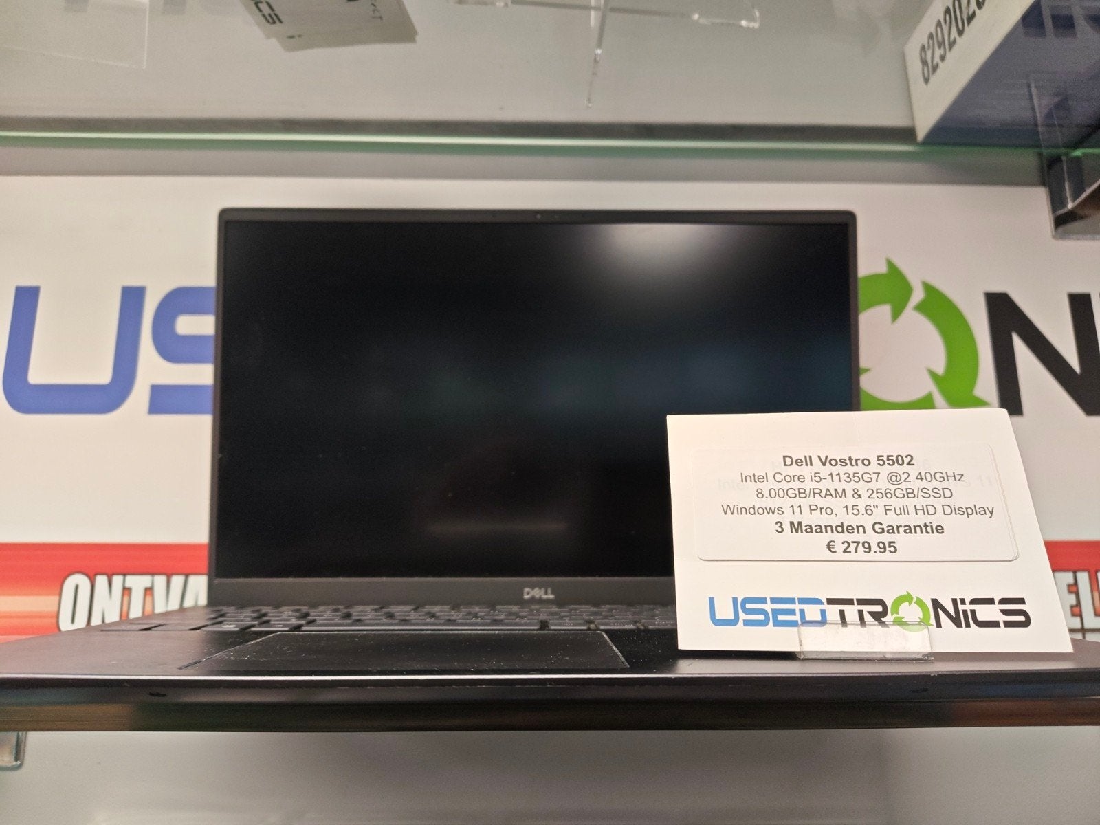 Dell Vostro 5502 - i5-1135G7, 8GB RAM, 256GB SSD, 2 tot 3 Ghz, 256GB, 8 GB, Intel Core i5-1135G7