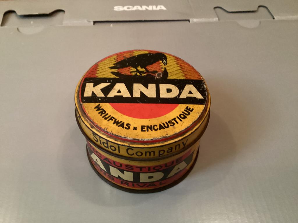Oud blik van Kanda wrijfwas., Ophalen of Verzenden, Gebruikt, Overige