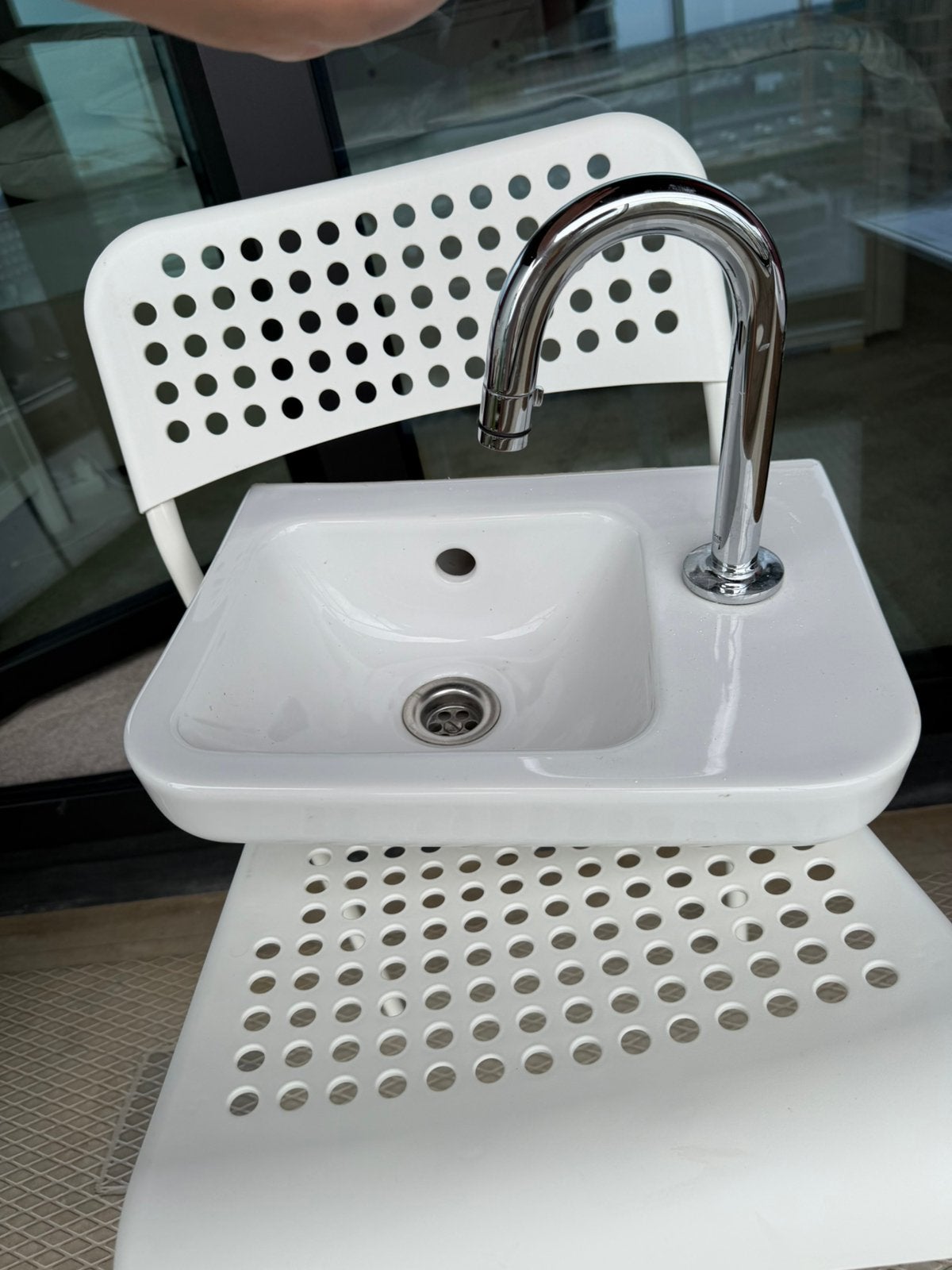 Villeroy & Boch Architectura fontein + Grohe kraan, Ophalen of Verzenden, Zo goed als nieuw, Chroom, Kraan
