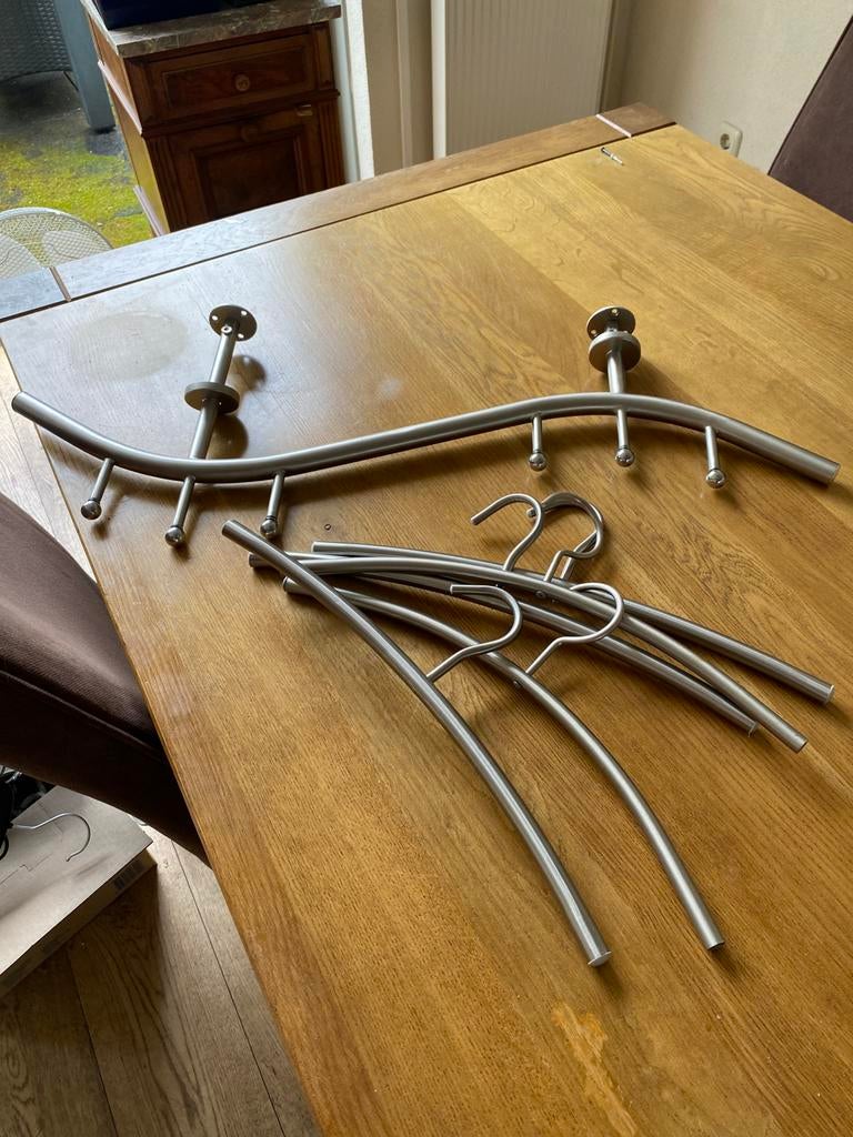 Wandkapstok met 5 hangers, Huis en Inrichting, Zo goed als nieuw, Minder dan 100 cm, Metaal, Ophalen