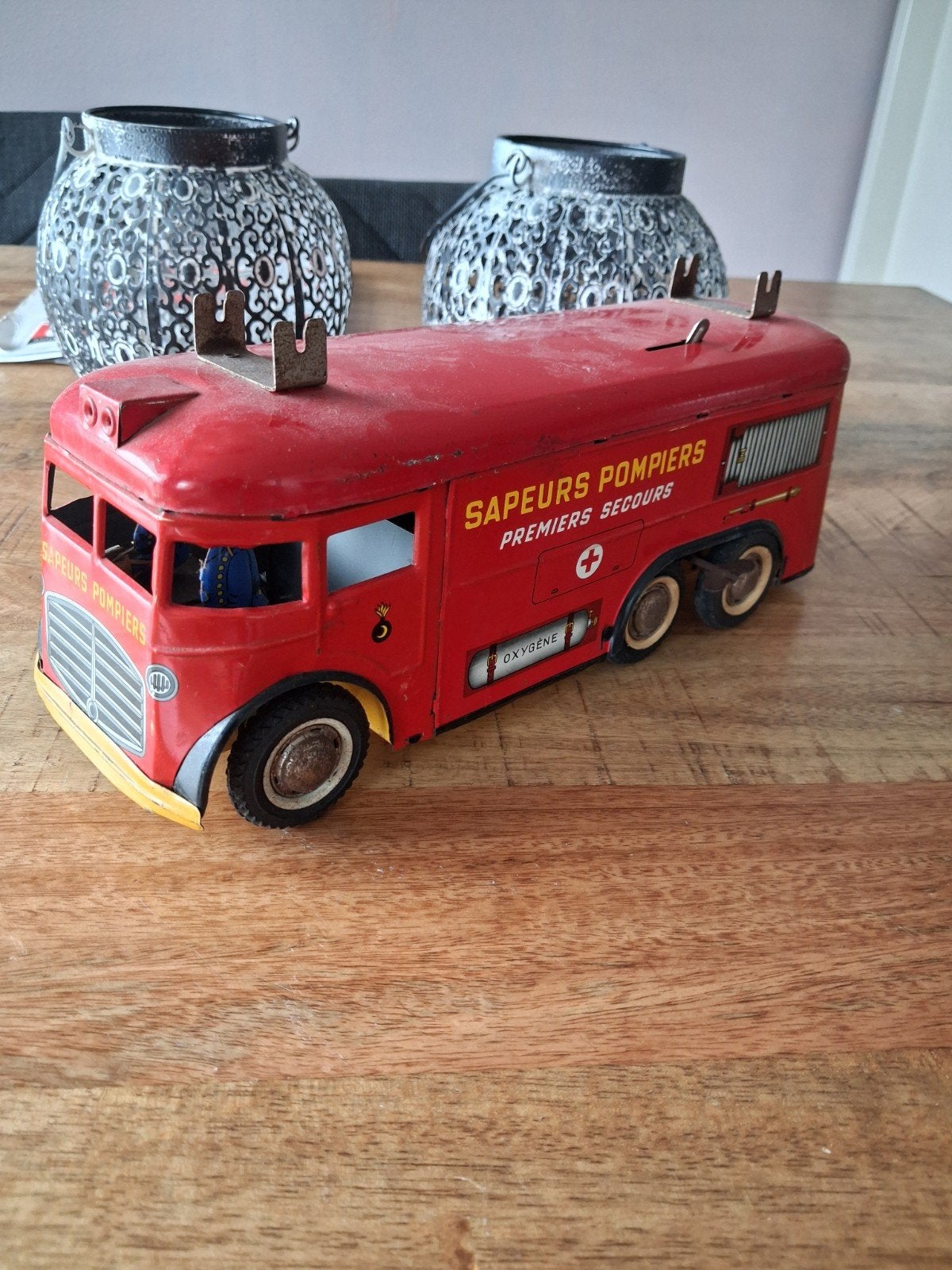 Oude Blikken Joustra Brandweer Wagen., Ophalen of Verzenden