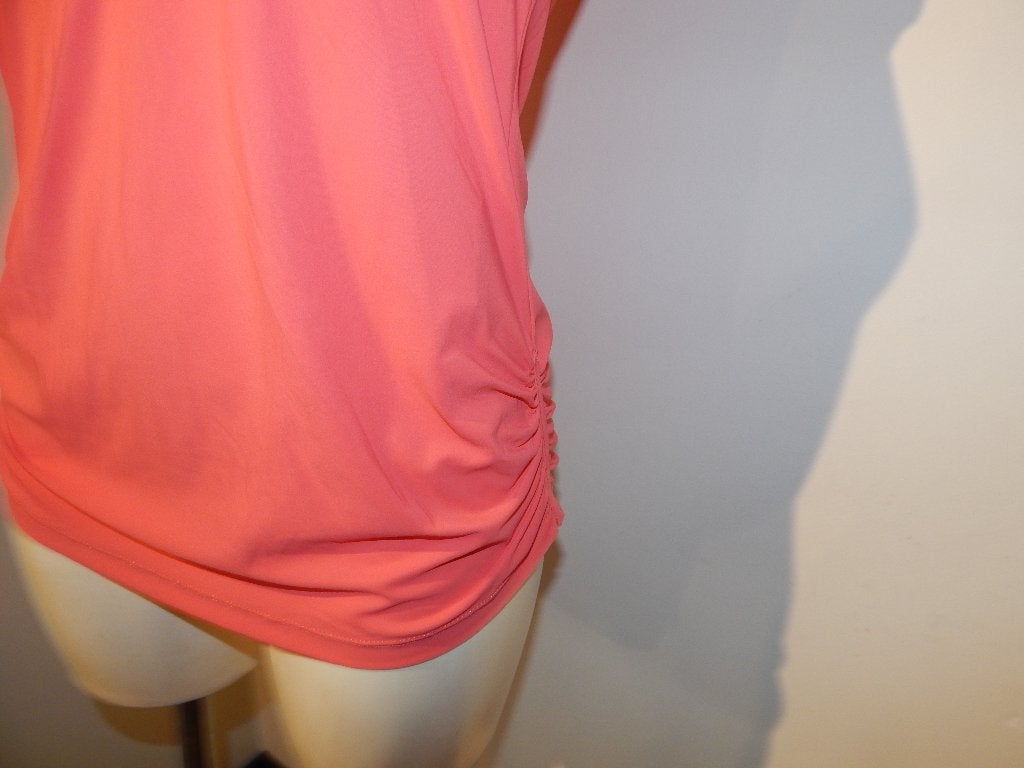 High Use travel stof top zilver merklabel gesmockt M, Maat 38/40 (M), Zo goed als nieuw, Roze, Zonder mouw