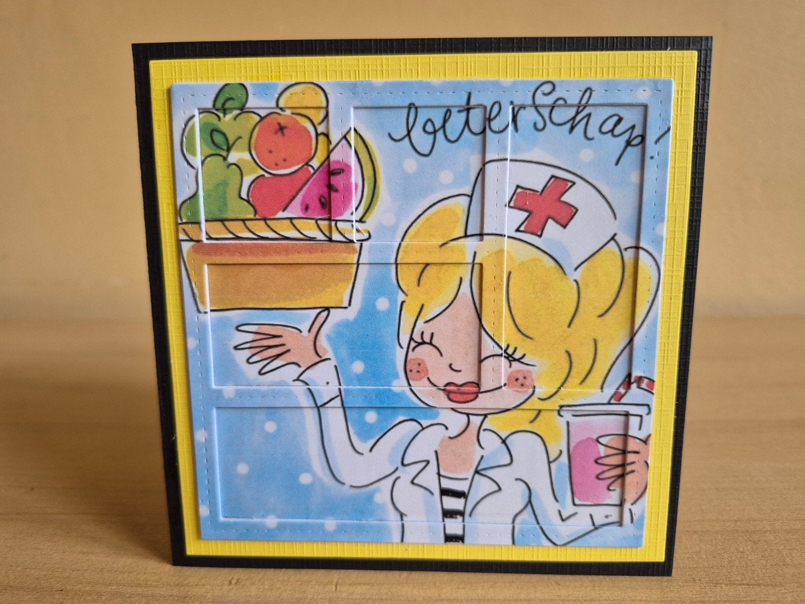 305a) diepte kaart- beterschap, Hobby en Vrije tijd, Kaarten | Zelfgemaakt, Ophalen of Verzenden, Nieuw, Overige thema's