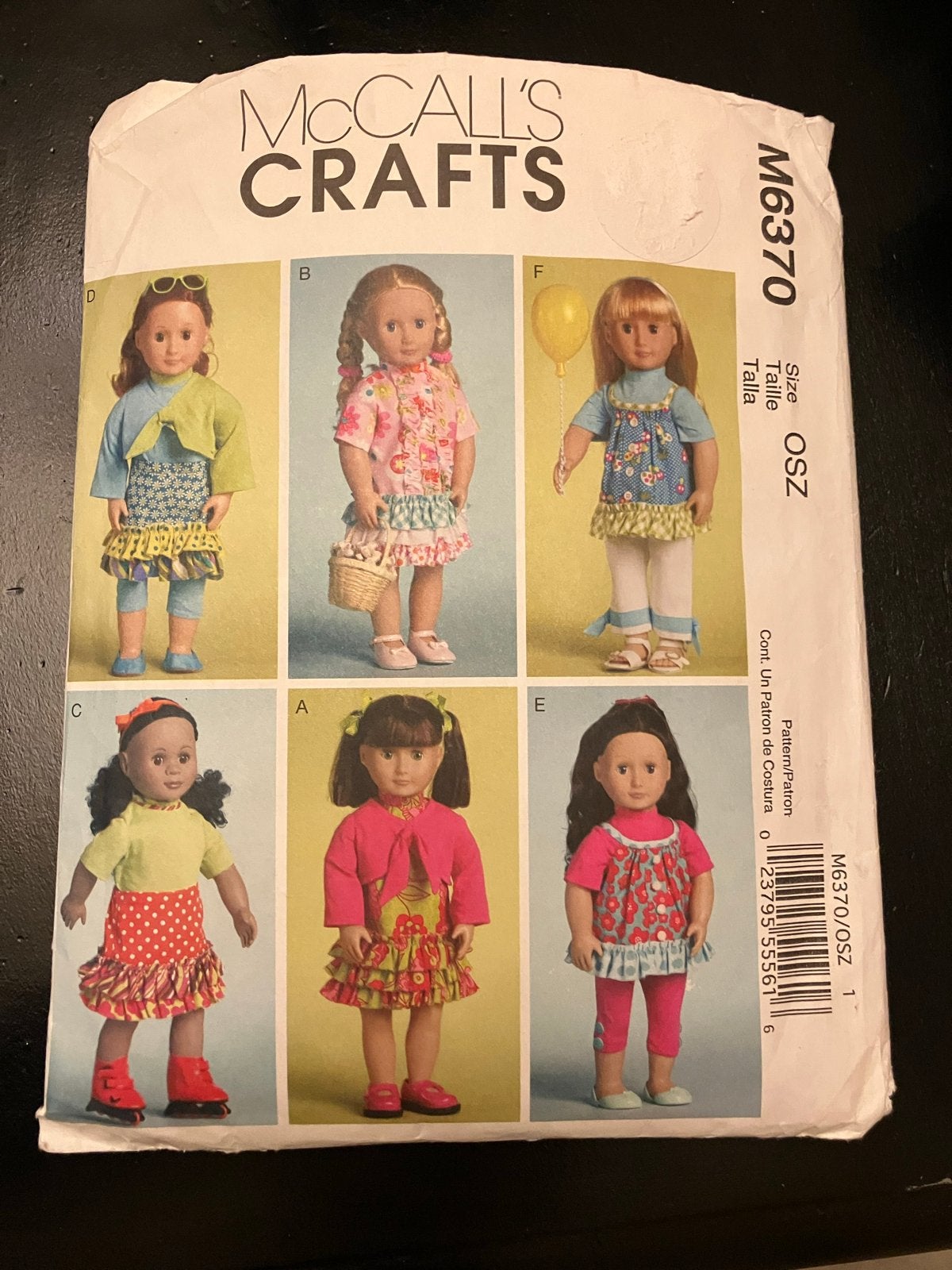 McCall's Crafts M6370 poppenkleding patroon - Nieuw, Overige typen, Kind, Nieuw, Ophalen