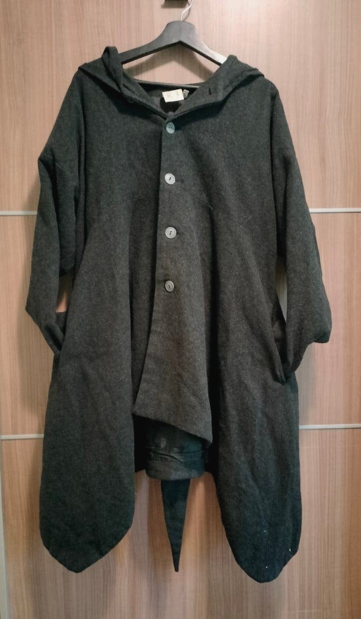 Rare Vintage 90s  - ART Company- Jas, Ophalen, Gedragen, Grijs