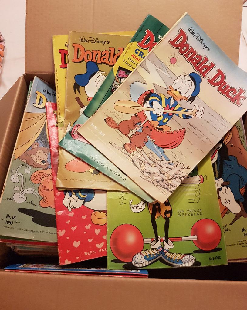 DONALD DUCK boekjes, 157st in goede staat, doos vol., Meerdere stripboeken, Ophalen of Verzenden, Gelezen, Donald Duck