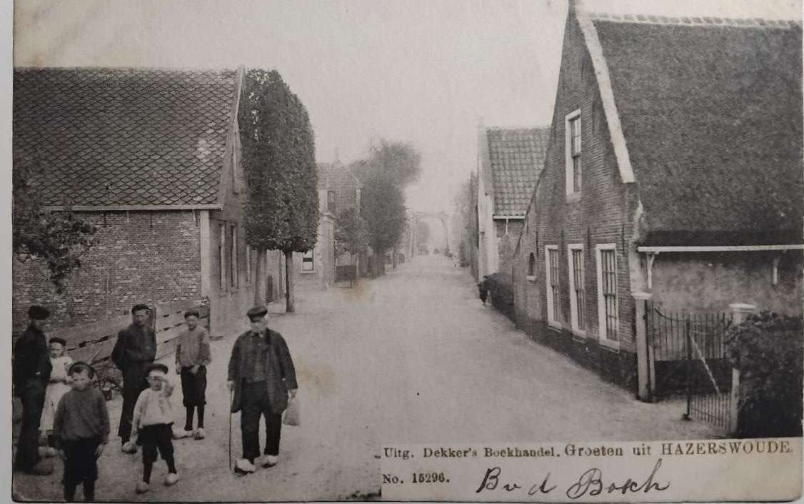 Hazerswoude (Zuid-Holland) - Gelopen in 1902, Verzamelen, Ansichtkaarten | Nederland, Ophalen of Verzenden, Voor 1920, Gelopen
