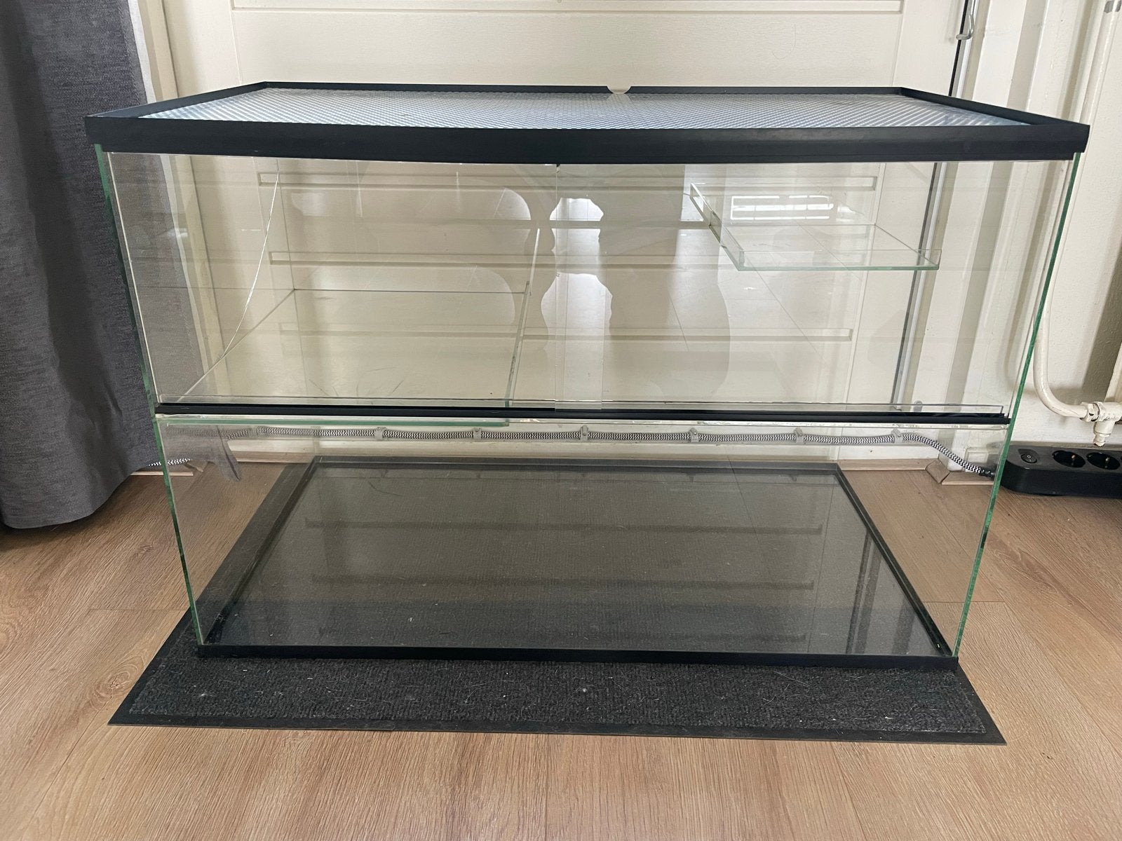 Glazen verblijf voor gerbil, hamster of muis, Dieren en Toebehoren, Knaagdieren en Konijnen | Hokken en Kooien, Gebruikt, Minder dan 75 cm