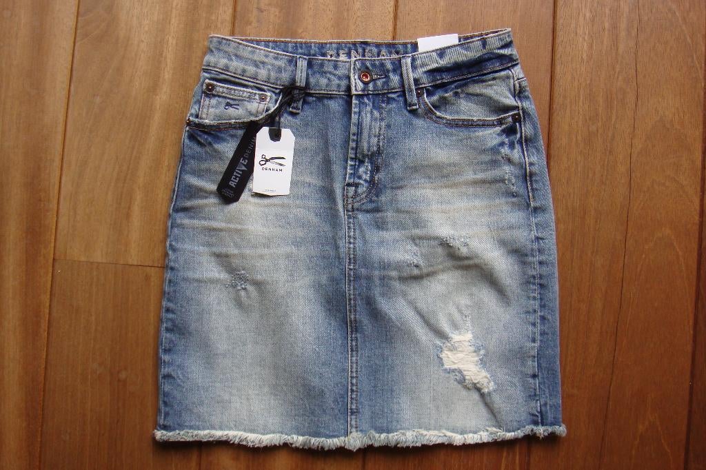 Denham monroe skirt rok jeans mt 25 NIEUW €34,95, Denham, Blauw, Overige jeansmaten, Nieuw