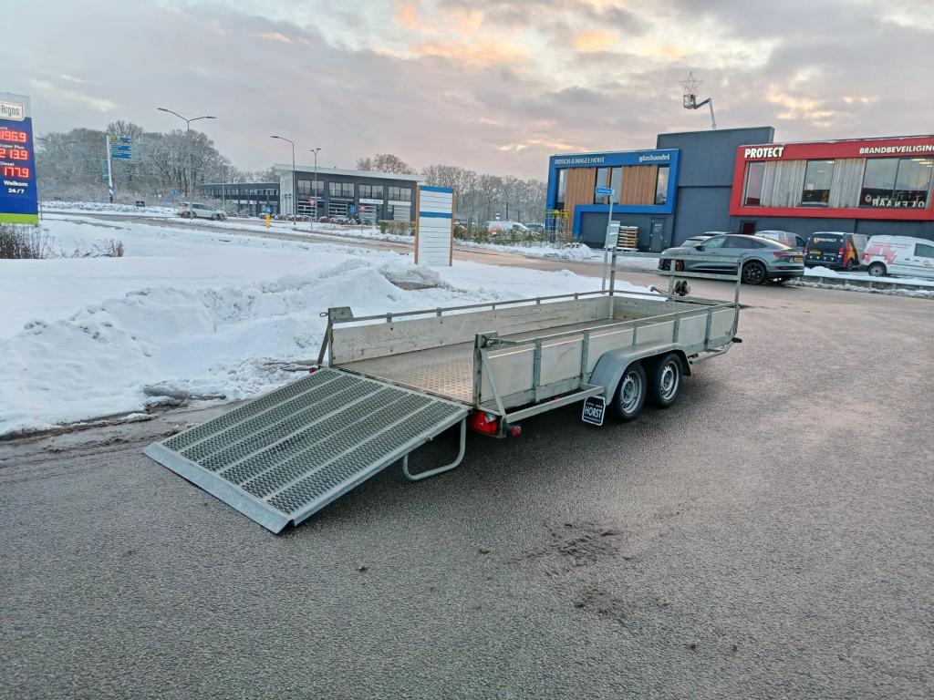 Hoka machinetransporter - 450x160 cm 2-asser, Auto diversen, Aanhangers en Bagagewagens, Gebruikt