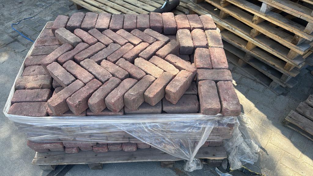 40m2 gebruikte Dikformaat gebakken, Tuin en Terras, Tegels en Klinkers, Ophalen of Verzenden, Gebruikt, 10 m² of meer, Klinkers